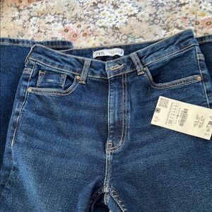 Zara Blue High Rise Jeans Classic Style